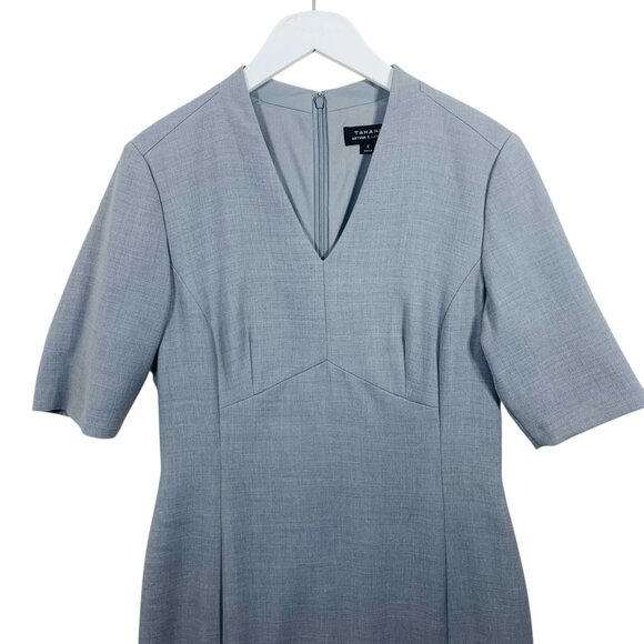 TAHARI Sheath light grey Pencil Dress SZ 8 - Picture 13 of 16